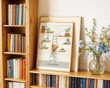 Lade das Bild in den Galerie-Viewer, Poster mit Bedürfnissen Stärke, Liebe, Freiheit, Glück, Hoffnung und Ruhe als Bedürfnisse und Pflanzenregal Motiv
