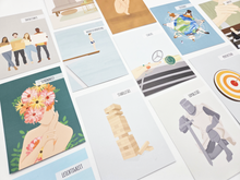 Lade das Bild in den Galerie-Viewer, Überblick über verschiedene Karten aus dem Wertekarten Set mit passenden Bildern. Abgebildet sind Karten zu den Werten Idealismus, Schönheit, Stabilität, Herausforderung, Komfprt, Wachstum, Status, Loyalität, Toleranz, Perfektion und Macht.
