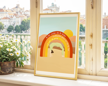 Lade das Bild in den Galerie-Viewer, Spruchposter du wunderschön, du bist genug, du bist stark mit femininem Yoga Motiv
