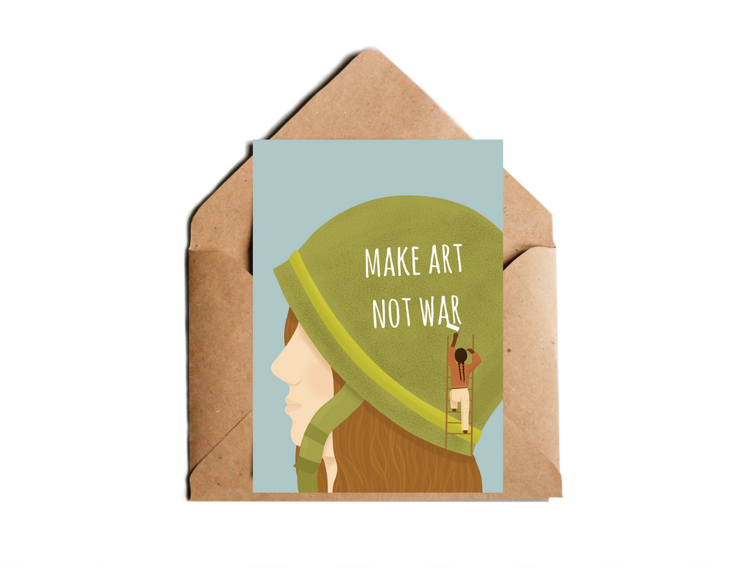 Postkarte MAKE ART NOT WAR