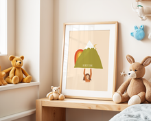 Lade das Bild in den Galerie-Viewer, Kinderzimmer Kunstdruck du bist stark im boho Stil und warmen Farben
