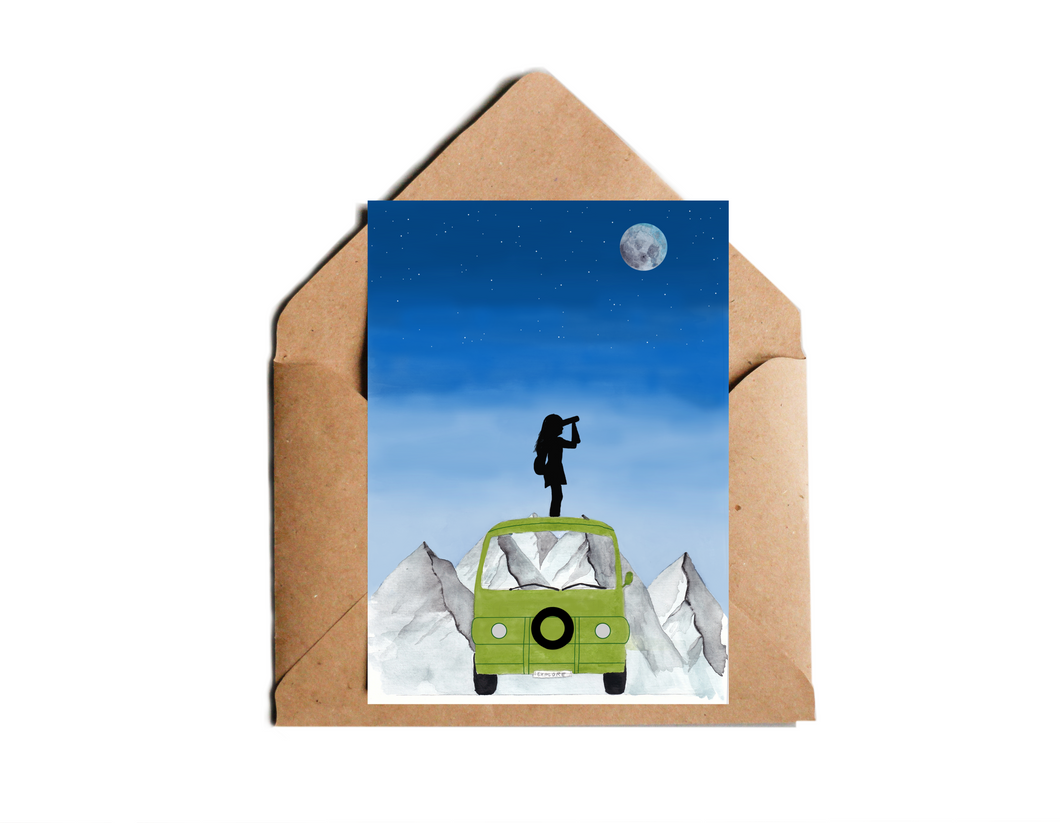 Reise Postkarte Campervan