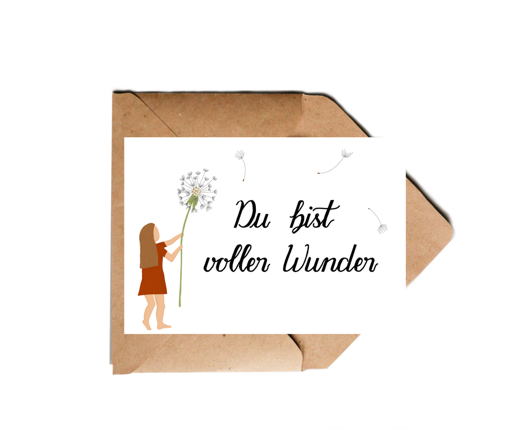 Spruchkarte Du bist voller Wunder