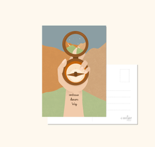 Lade das Bild in den Galerie-Viewer, Spruchkarte vertraue deinem Weg mit Kompass Illustration
