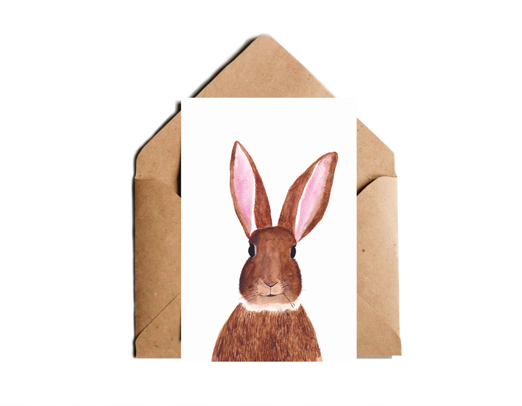 Postkarte Hase