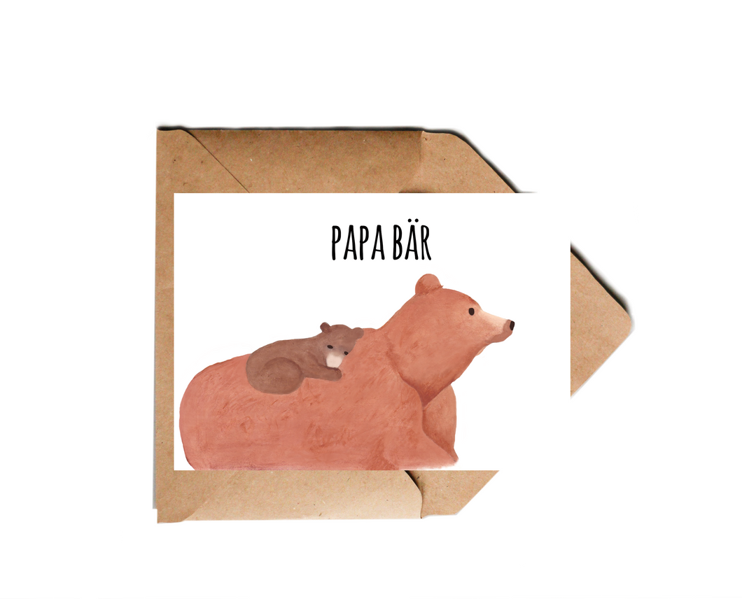 Postkarte Papa Bär