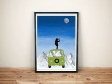 Lade das Bild in den Galerie-Viewer, Reise Poster Campervan
