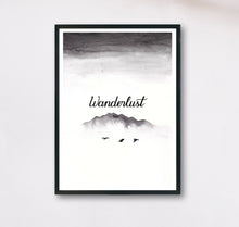 Lade das Bild in den Galerie-Viewer, Kunstdruck Wanderlust mit minimalistischen Bergen
